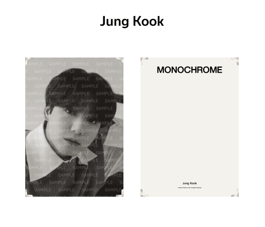 BTS-Monochrome Premium Photo Jungkook