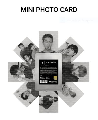 BTS Mini Photocards Monochrome a elección