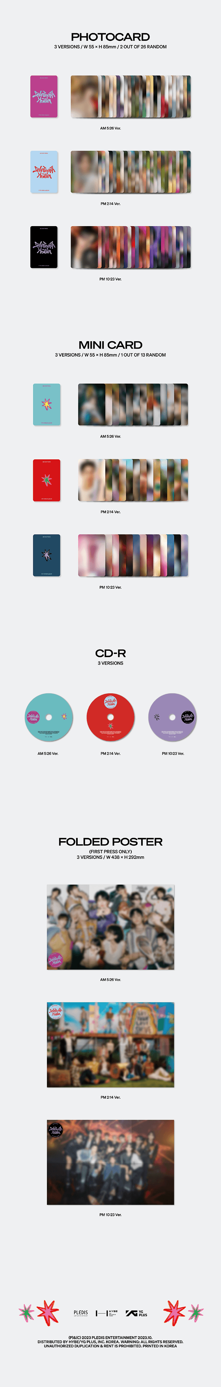 SEVENTEEN 11th Mini Album CD 'SEVENTEENTH HEAVEN' Random